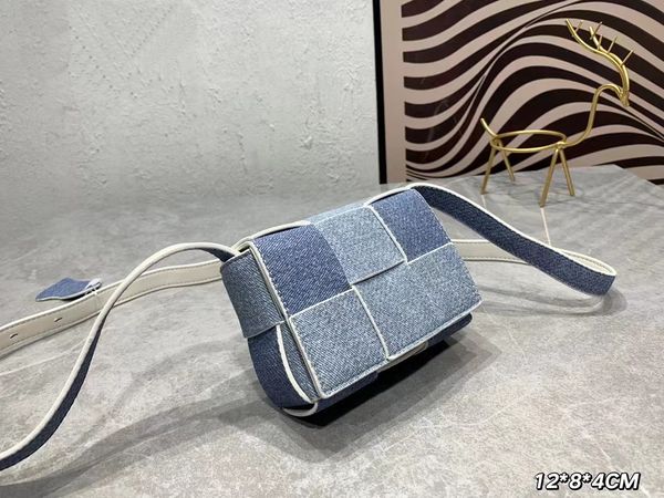 Top original 10A designer bag BU denim denim woven mini square bag ladies lipstick bag high quality manufacturer capacity bag little naughty