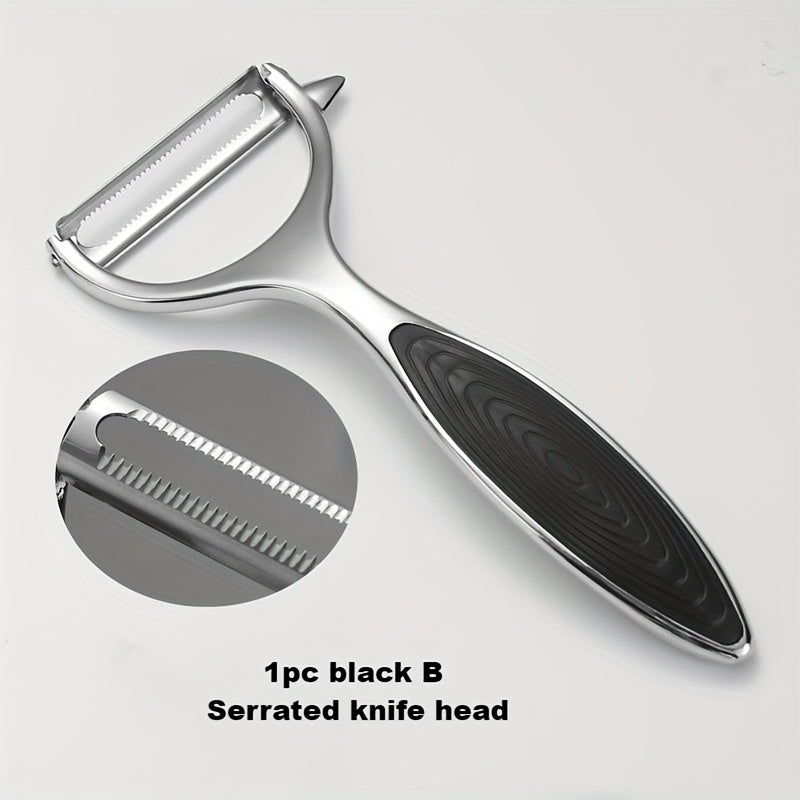 TEMU 1pc Stainless Steel Vegetable Peeler & Grater - Kitchen Tool For Potatoes, Carrots, Fruits - , Food-safe, Durable & Easy To Clean, Vegetable