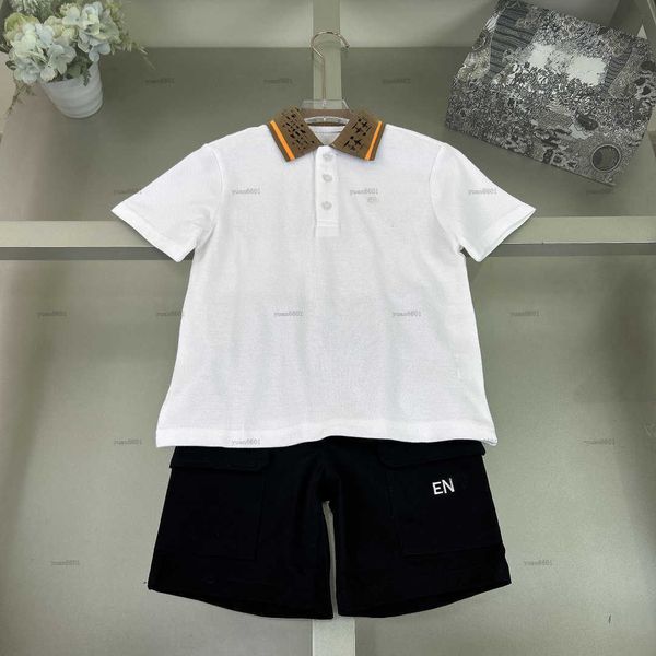 Popular baby T-shirt set Summer Various styles tracksuits kids designer clothes embroidery logo Short sleeved POLO shirt and shorts