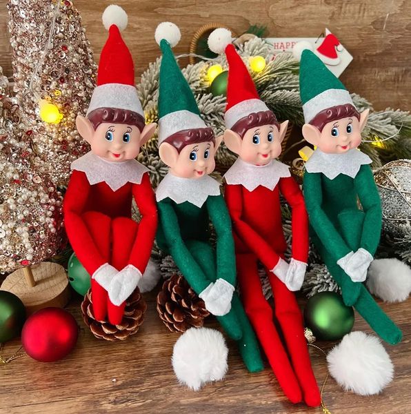 New 40cm Elf Fairy Christmas Dolls Long Legs Plush Toys Desk Decoration Home Accessories Kids&#039; Party Supplies Birthday Gifts FY8928 091
