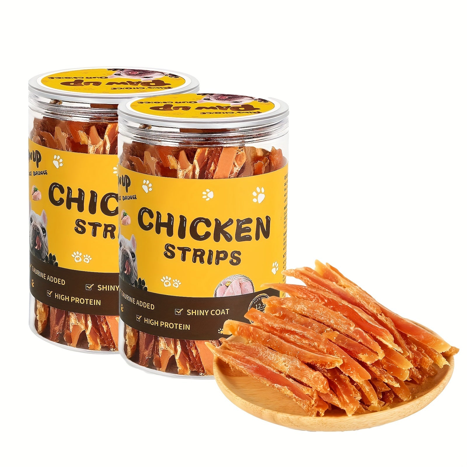 TEMU Pawup Chicken Jerky Strips Dog Treats, Training Treats For Dogs W-, , Jerky Cuts, 12.5 Oz, 2 Packs