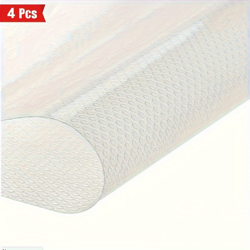 TEMU 4pcs Premium Refrigerator Liners - Waterproof, Oilproof & Washable | Non-slip, Odor-resistant, Bpa-free Mats In Vibrant Colors For Shelf,