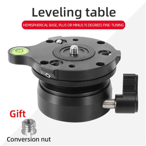 Universal Level Horizontal Adjustment Mount Panoramic Head Tripods DSLR Camera Table Base 15 Degree 3-8 1-4 Inch Screw Drop Ship 241225