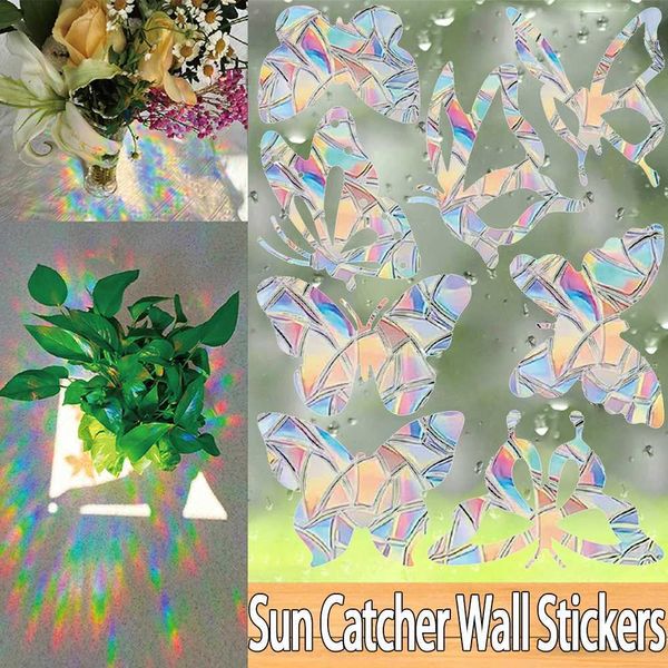 New Prism Electrostatic Stickers PVC Leaves Static Window Stickers Suncat Sticker Sun Cat Wall Decorator Y250116