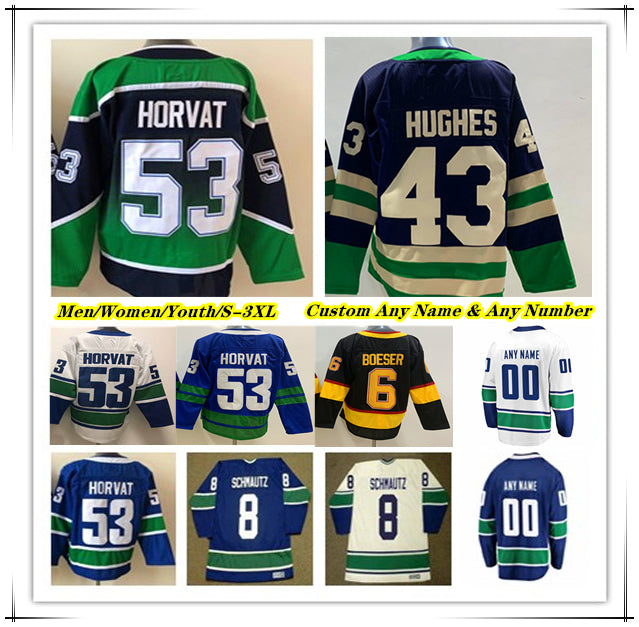 J.T. Miller Vancouver Hockey Jerseys Elias Pettersson Quinn Hughes Brock Boeser Filip Hronek Ilya Mikheyev Andrei Kuzmenko Tyler Myers Nils Hoglande