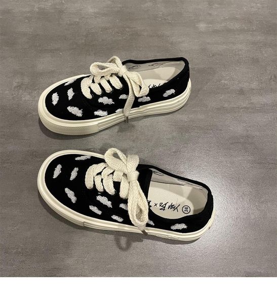 Canvas Black Women&#039;s Shoes 2024 Summer Student Versatile Board Shoes Women&#039;s Fashion New Style