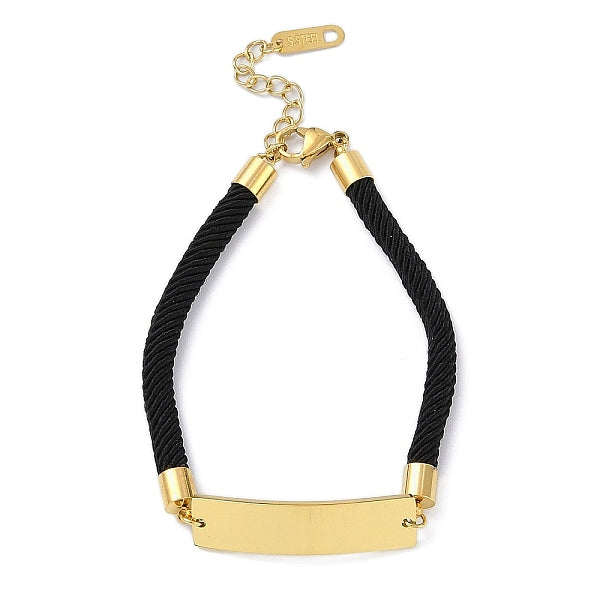 Bracelets d'identification en acier inoxydable 304 avec placage ionique (IP) pour femmes