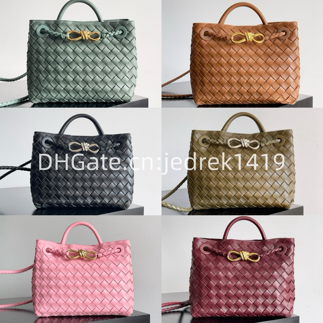 Designer Shoulder Bag Andiamo High Quality Sac luxe handbag intrecciato Soft sheepskin nappa weaving drawstring crossbody bags Classic Shopping work