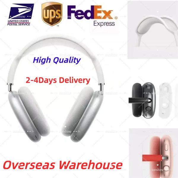 USA Stock For Max Bluetooth Earbuds Headphone Accessories Transparent TPU Solid Silicone Waterproof Protective AirPod Maxs Headset Cover Cas