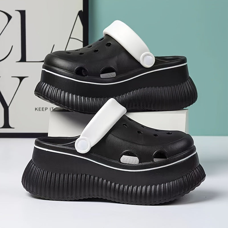 9CM Soft EVA Thick Bottom Outer Wear Height Enhancement Cave Shoes Girls Sandals Factory Wholesale Cross Border Women&#039;s Shoes