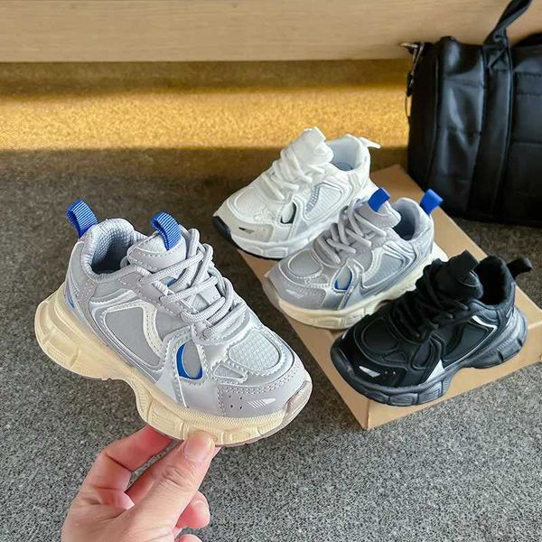Sneakers 2024 New Baby Toddler Shoes for Boys Girls Breathable Mesh Kids Casual PU Non-slip Children Sport Size 21-36 Q250209
