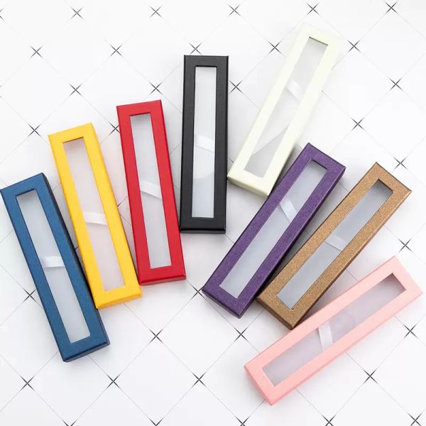 Paper Transparency Pen Gift Box 8 Colors Student Gel Pens Packing Boxes School Gifts Stationery Office Supplies Pack Case