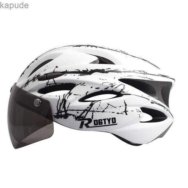 Cycling Helmets Bicycle Helmet Men EPS Integrally-molded Breathable Cycling Helmet Men Women Goggles Lens Aero MTB Road Bike Helmet z240716