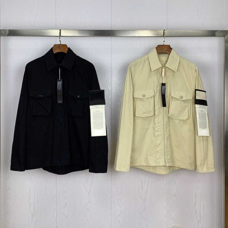 Designer Jacket Mens Cardigan Coat Canvas Stand Collar Casual Zipper Jackets Embroidered Sleeve Mark Man Sports Windbreaker