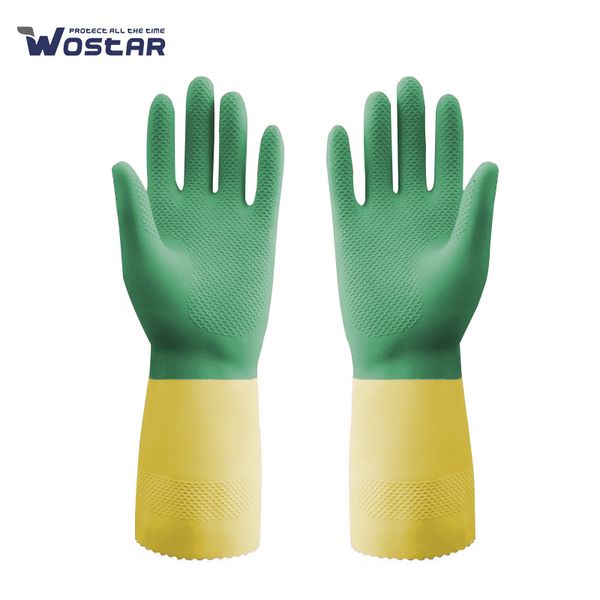 Cleaning Gloves Household Kitchen Tool Long Rubber Waterproof Dish Washing Glove for Scrubber Clean 230809