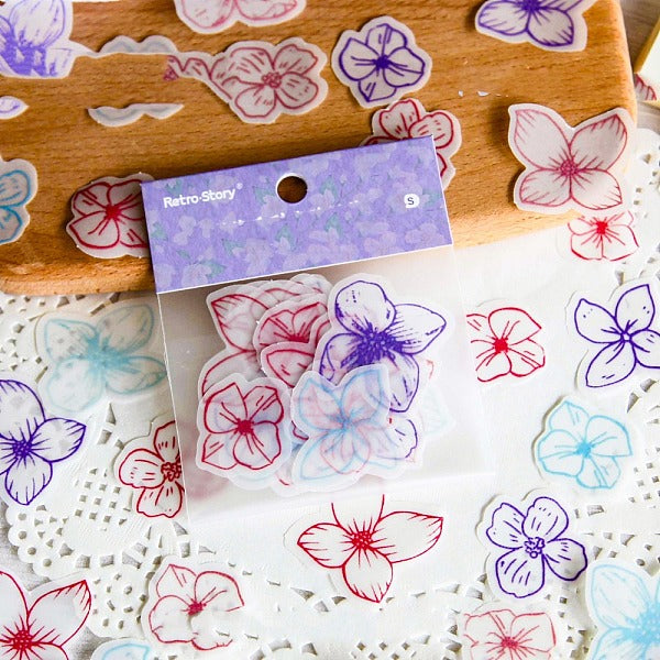 24 pièces de papier scrapbook rétro