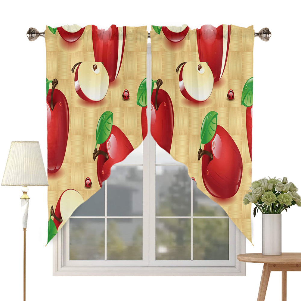 TEMU 1 Set Vintage Rustic Farmhouse Theme Curtain Drapery - Semi-blackout Light-filtering Polyester Window Treatments With Rod Pocket, Washable, Hand