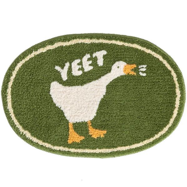 Cute Duck Bathroom Rug Funny Soft Bathtub Carpet Area Rugs Kitchen Floor Mats Doormat Chic Home Room Decor 240109