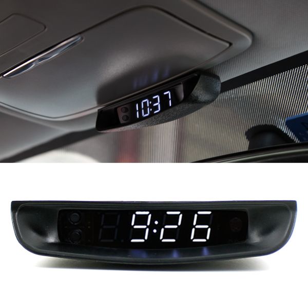 Display LED Flip Car Digital Clock Luminous Car Electronic Clock Time Week Shared Driving Recorder Power Supply