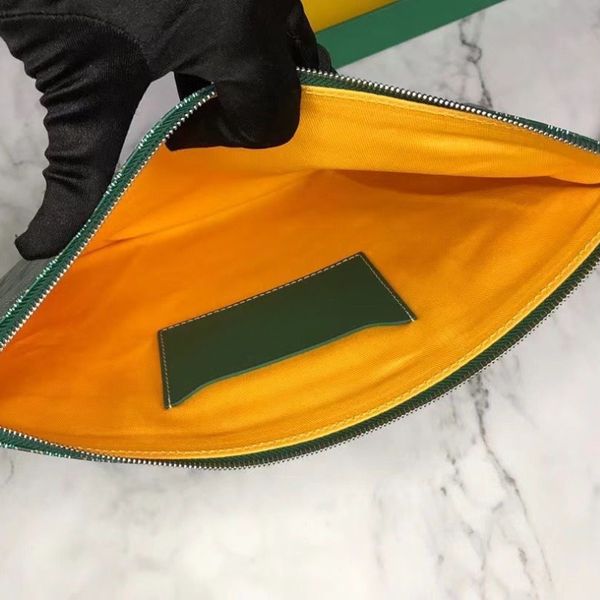 Fashion Men Women Clutch Bag Classic Document Bags laptop Cover Bag Caoted Canvas Purse With Dust Bag