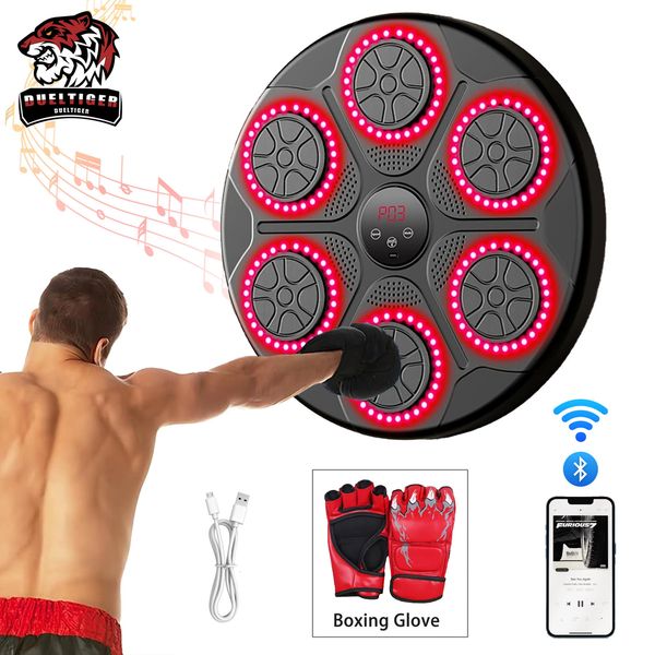 Music Boxing Machine Smart Bluetooth Wall Music Boxing Trainer Gym Home Electronic Boxing Target Punching Equipment 241219