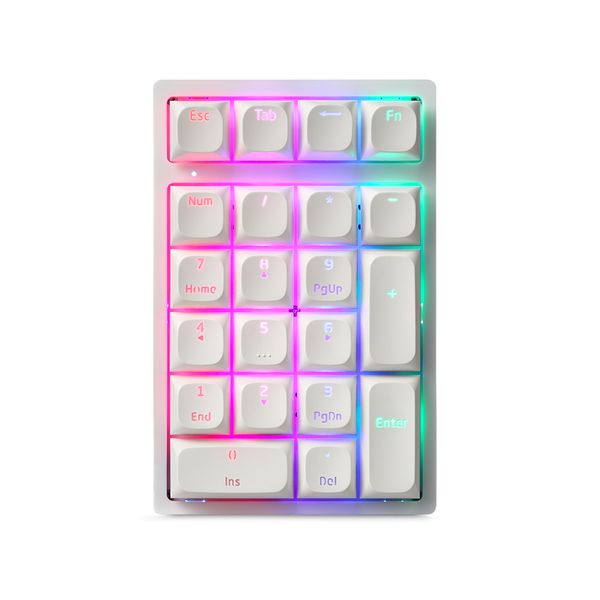 Motospeed K24 Mechanical Numeric Keypad White Hot-Swap Switch Wired Keyboard Computer Numpad 21 Keys With Drive For Laptop PC