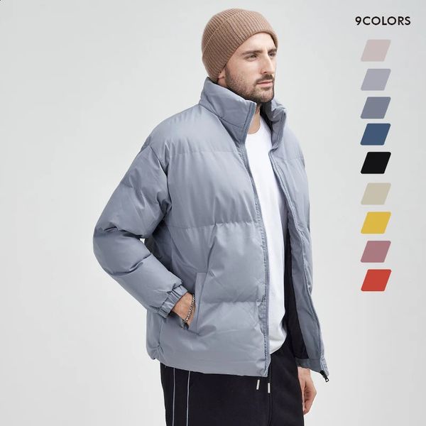 Men Plus Size Winter Bubble Coat Parkas Thick Puffer Jackets Padded Cotton Outerwear Oversize Korean Winter Jacket Male 240823