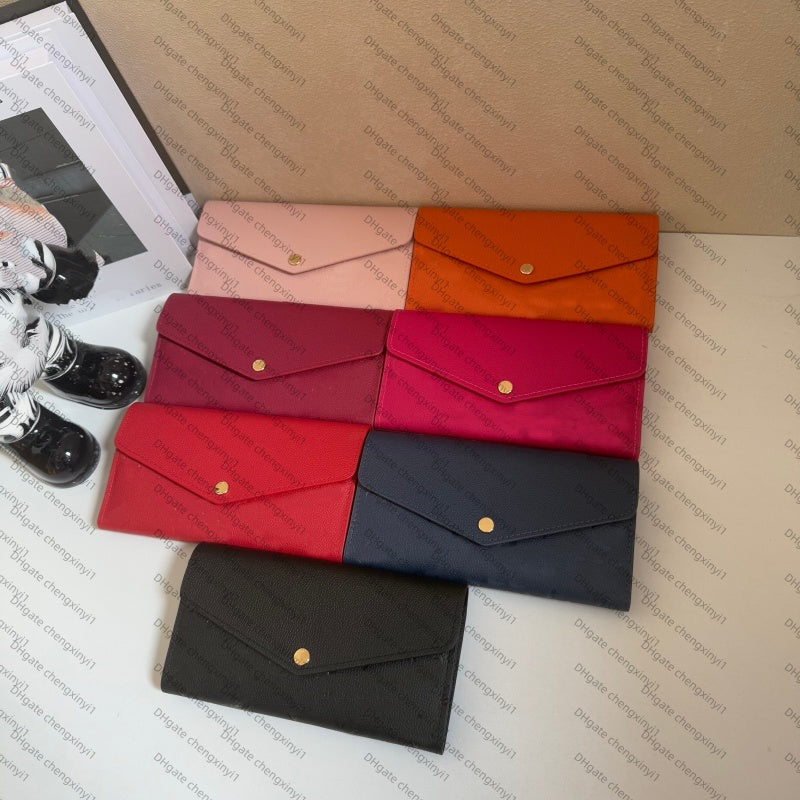 Wallet Designer Women Purses Genuine Leather Coin embossing Flower Letter Card Holder Women Luxury Purse woman Wallets with Box