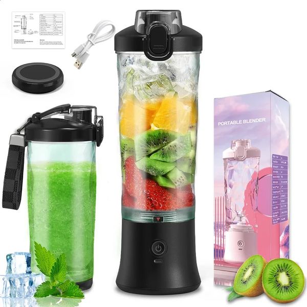Portable blender electric juicer 600ML fruit 4000mAh USB charging smoothie mini multifunctional 240817
