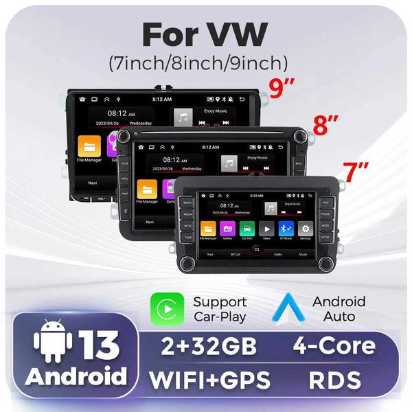 Other Electronics 7 8 9 universal Android 13 car radio suitable for Volkswagen Passat B6 B7-Skoda Fabia Octavia 2-Seat Altea Leon navigation