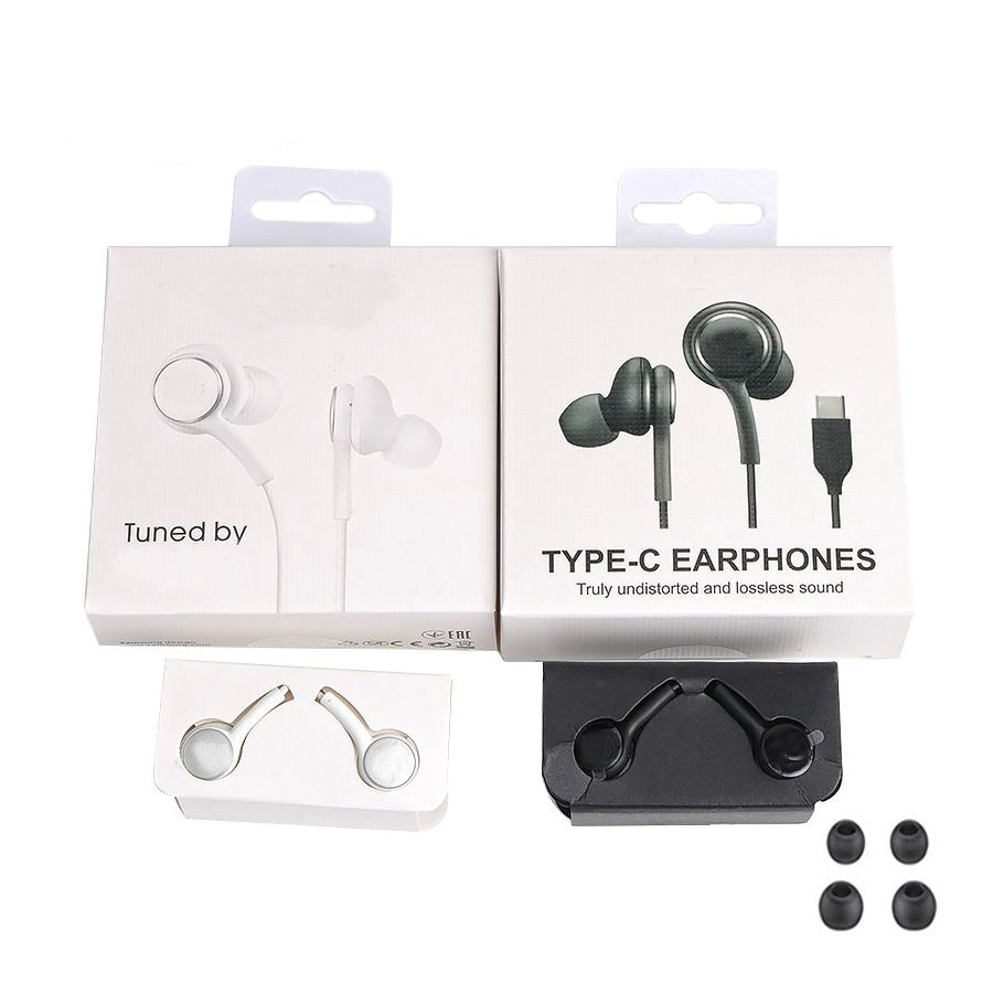 with Retail Box OEM Quality In Ear wired Type C USB Jack IG955 Earphones Headphones Earbuds Mic Remote For Samsung S21 S20 Note 10 Plus EO-IG9505 Ea