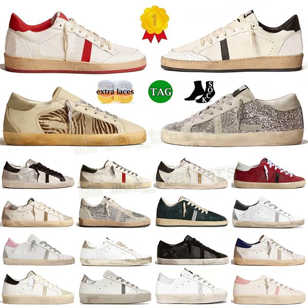 designer low top leather handmade sneakers casual star shoes womens fashion stars pink silver glitter dirty old platform loafers luxury men