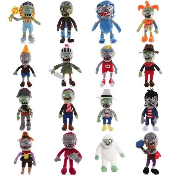 1pcs 30cm Plants vs Zbies Plush Toys PVZ Zbies Garuar Hats Pirate Zbies Plush Soft ffed Toys for Children Kids Gift Y250208