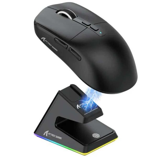 Mice X6 Bluetooth gaming mouse PAW3395 Tri Mode Connection RGB Touch Magnetic Charging Base macro mouse J240830