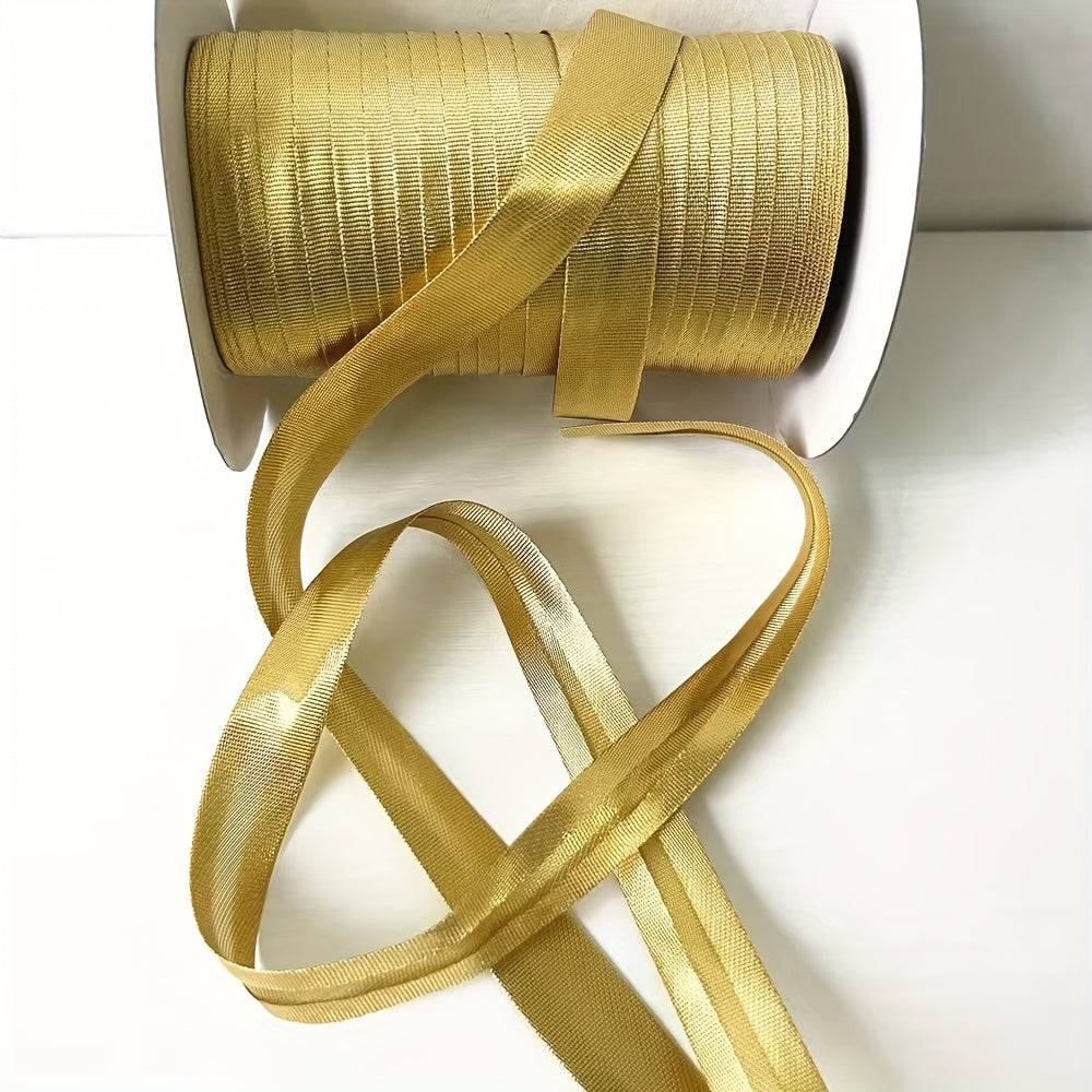 TEMU 10 Meter Long 1.5cm Wide Polyester Golden Silvery Red Green Multicolor Non-iron Glossy Edge Fabric Strip For Cushion Sofa Scalloped Trim Single
