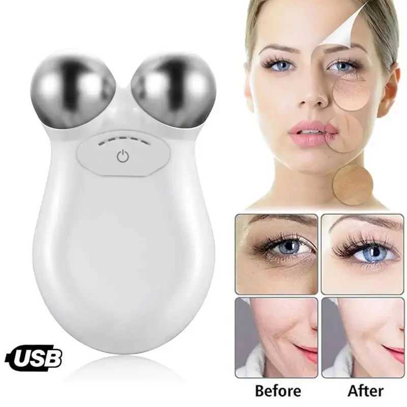 Face Care Devices Microcurrent Facial Massager Roller Anti Wrinkles Ems Lift Skin Tightening Machine Firming Slimming Tools 250804
