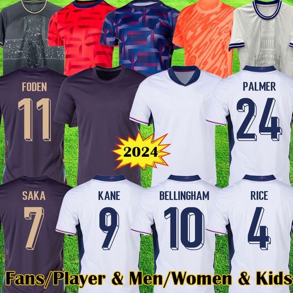 3XL 4XL 2024 BELLINGHAM KANE FODEN Soccer Jerseys SAKA Player Version PALMER MAINOO Football Shirts RICE kids Women equipment EZE BOWEN kit
