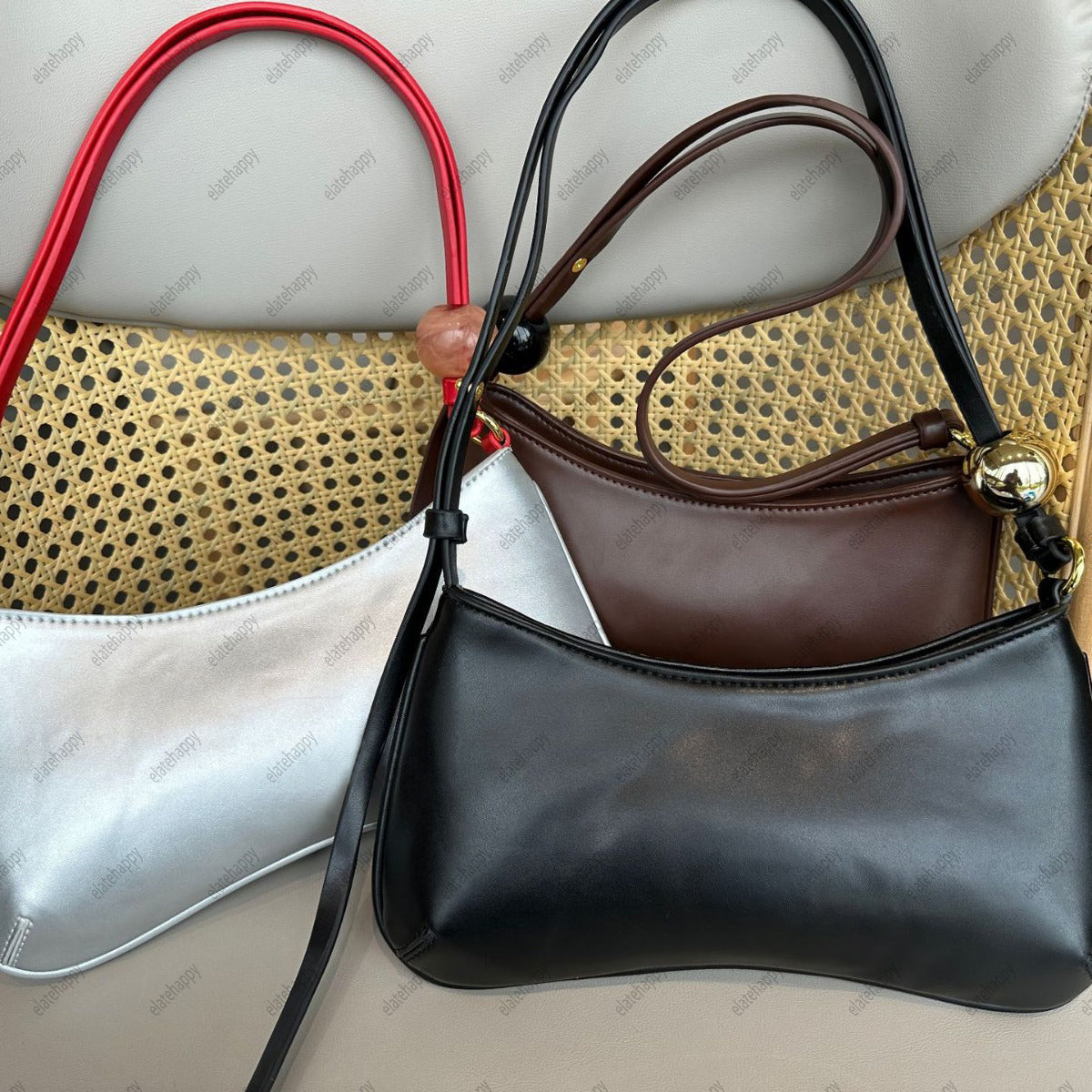 Designer bag for women sac vintage handbag underarm letter leather shoulder bag suede handbag small wallet beach beaded round totes bags mini purse