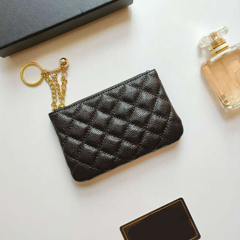 Mini Coin Purses Wallets with Pendant for Women Designer Fashion Short Wallet Fashion Cards Holders Pocket Bags Grain Leather