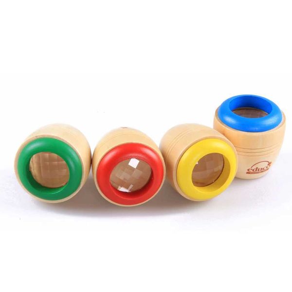 1Pcs Kids Toys Magic Kaleidoscope Wooden Baby Montessori Early Educaional Puzzle Random Color Birthday GiftsC250117
