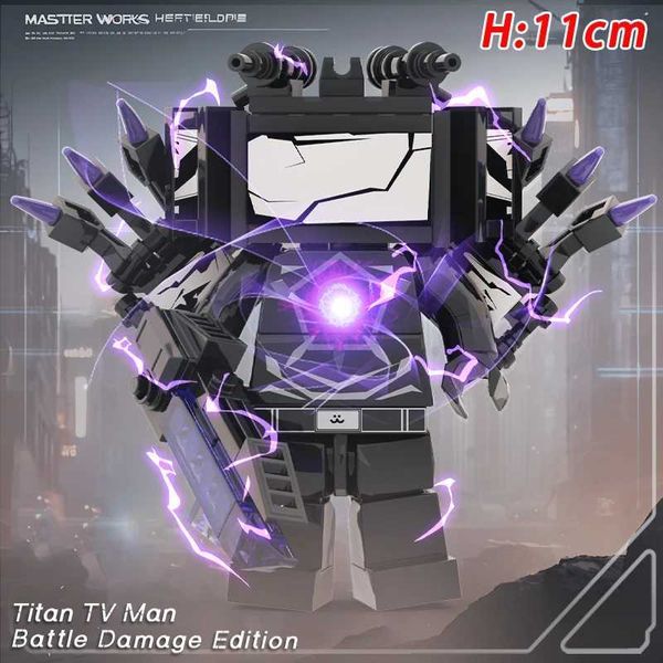 MOC Mini Skibidi Toilet Building Blocks Suspended Tvman Model Brick Puzzle Assemble Action Figure Toys For Halloween GiftsC250211