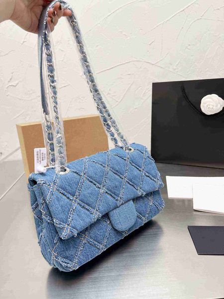channelpurse chanalbag bags two colors Designer women handbags denim canvas bag luxury flap handbag classic fashion crossbody summer bags to