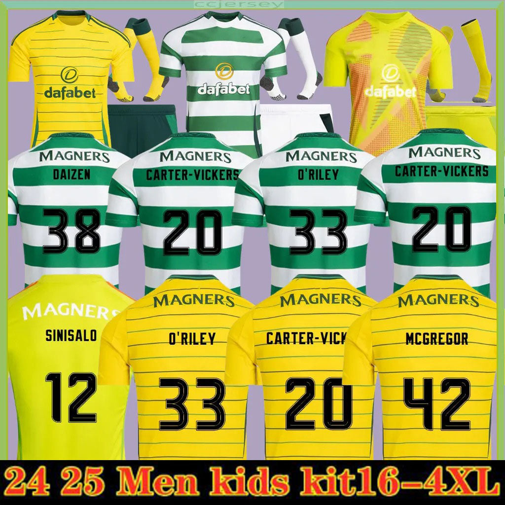 S-4XL Celts 24 25 KYOGO Football Shirt Fc 2024 Home Away Third Soccer Jerseys CeLtIC DAIZEN REO McGREGOR 135 Years Hoops Anniversary Irish Origins S