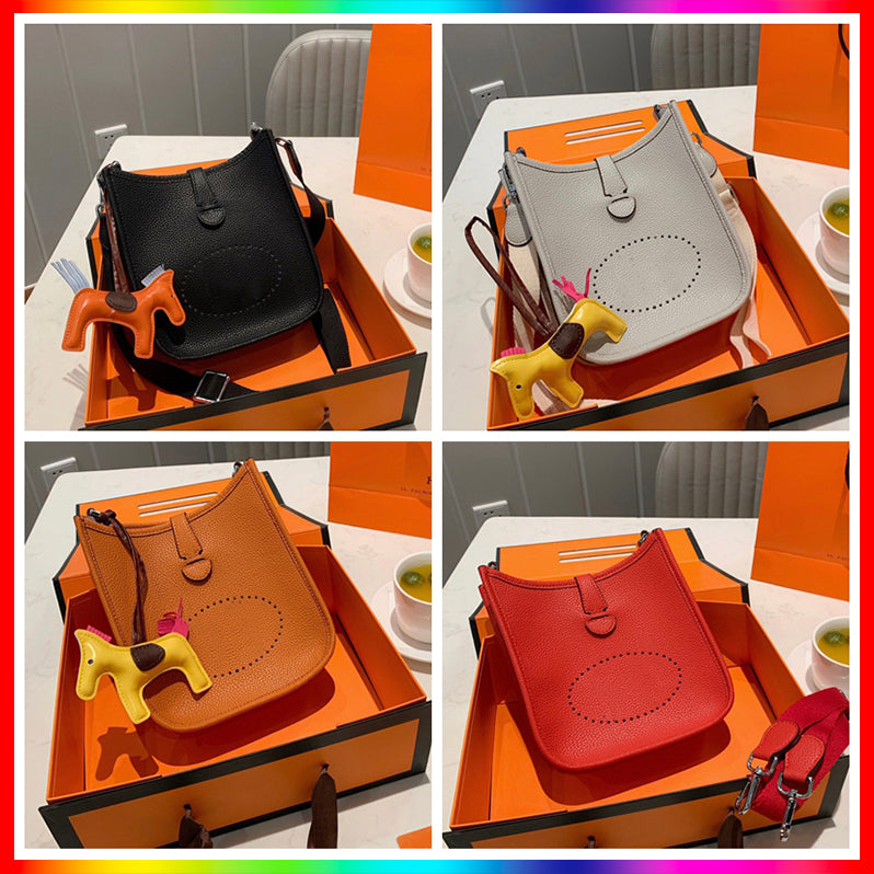 7A Designer bag luxury Handbags Purse Cross Body Bag Plain Lichi Pattern fashion handbag letter Width Belt Lady Classic Genuine Leather Single Shoul