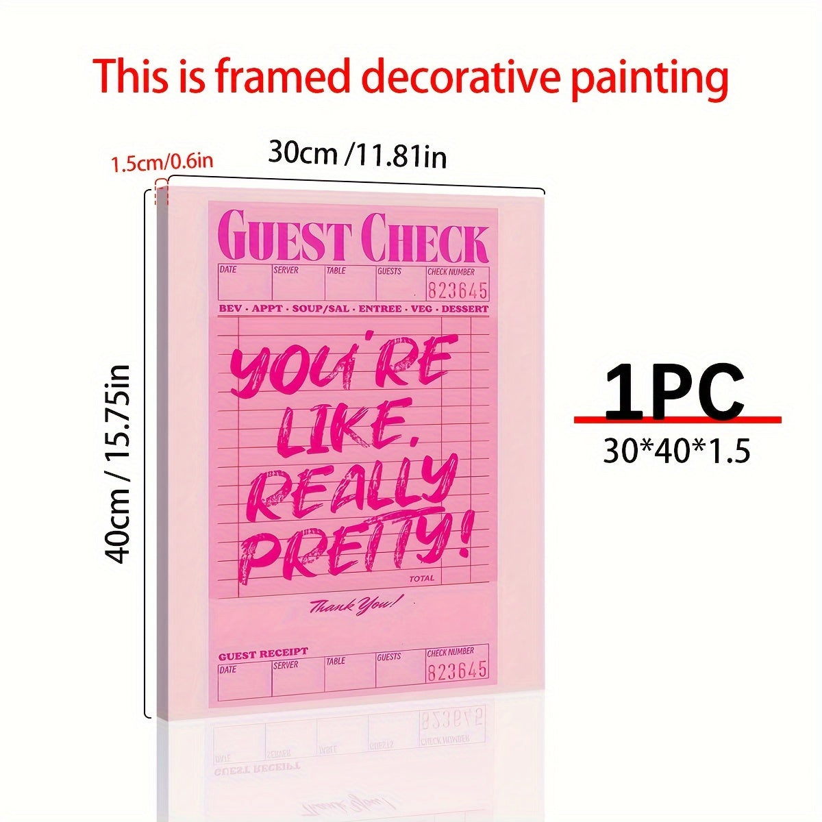 TEMU Guest-check Poster, Canvas Posters, Pink Trendy Prints Pink Aesthetic Posters, Suitable For Room Of Wall Decor (has )