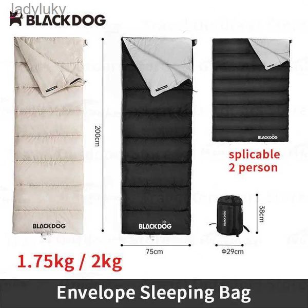 Sleeping Bags Naturehike BLACKDOG 12~-8 Envelope Cotton Sleeping Bag Splicable 1-2 Person Camping Quilt Blanket Three Season Tent OutdoorL24