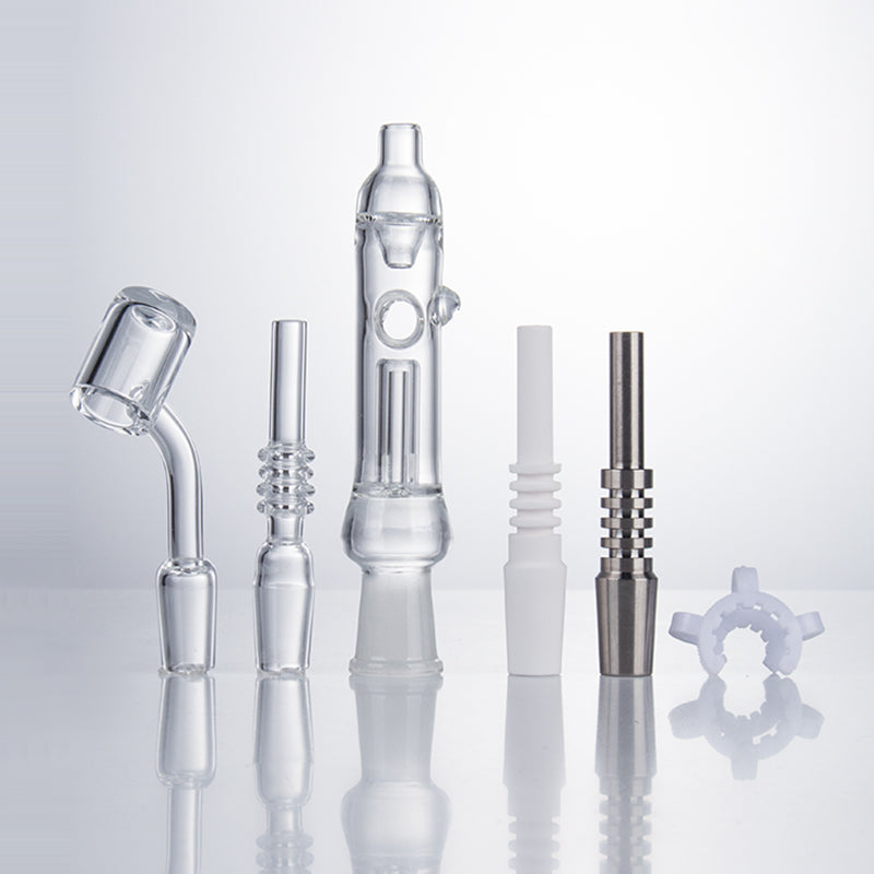 CSYC NC018 Nectar Collector Glass Water Pipes Oil Rig Bongs Recycler Concentrated Bubbler Dabbers Bong 10mm 14mm Titanium Quartz Ceramic Nail