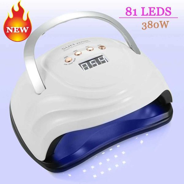 Nail Dryers SUN X27 MAX New Nail Dryer 380W UV LED Nail Lamp 81 Beads Gel Nail Quick Drying Curing Light Manicure Machine Art Salon Tool G24