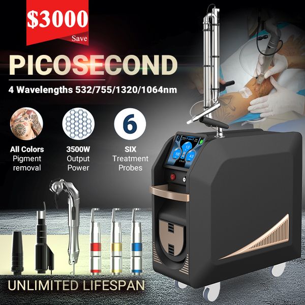 Pico picosecond tattoo removal machine nd yag laser price skin care picolaser pigment removal equipment 2 years warranty