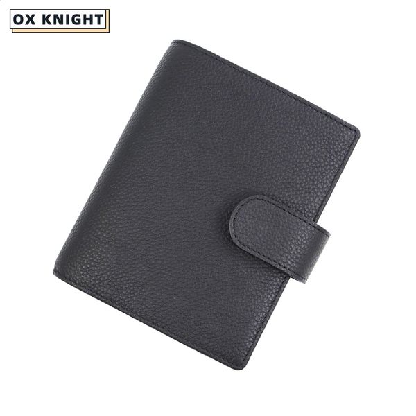 OX KNIGHT Mini A7 Notebook With 1925 MM Silver Rings Pebbled Grain Leather Week Planner Organizer Journey Diary Sketchbook 241120
